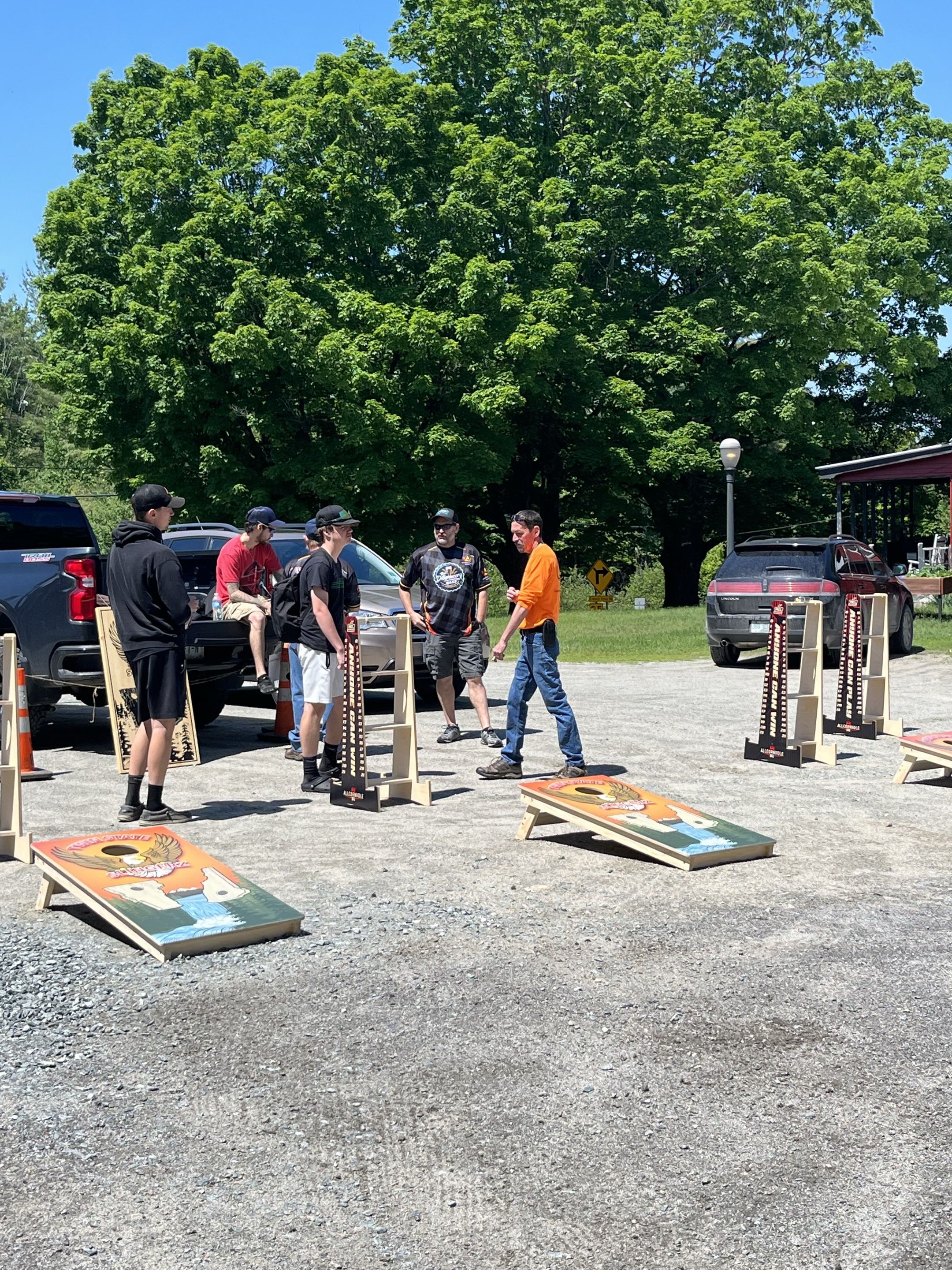 Cornhole tournament at Swiftwater Way Station